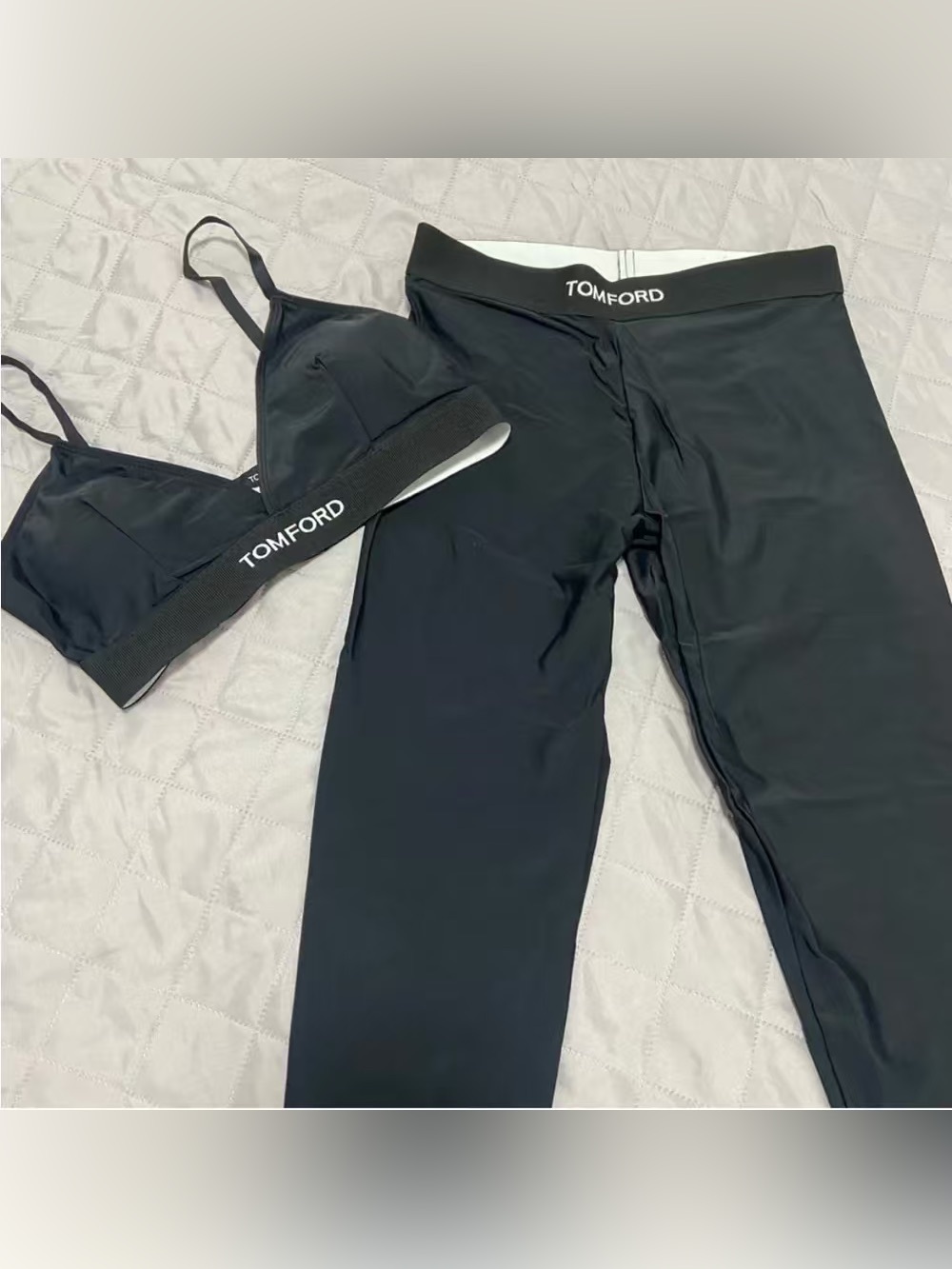 Tom Ford Black Bralette & Leggings Set